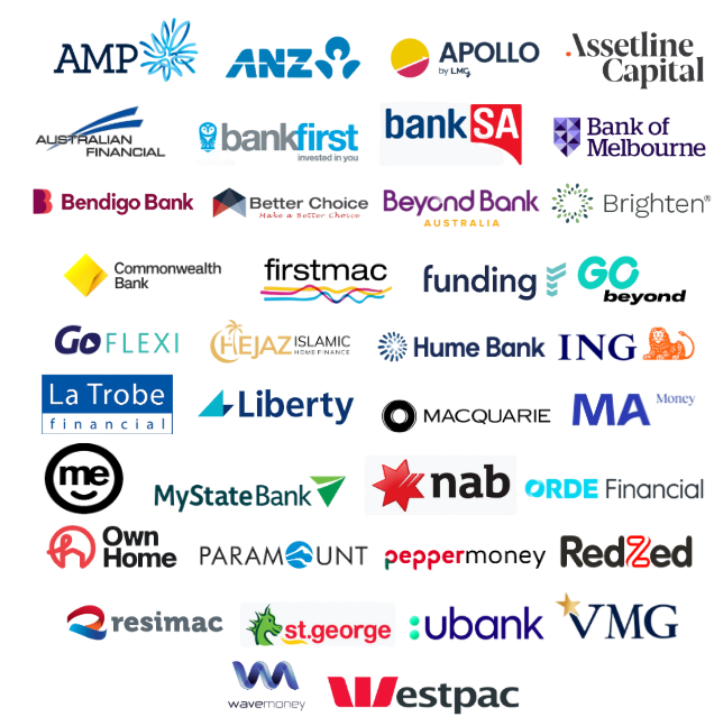 Lender panel logos for Streamline Mortgage Broking